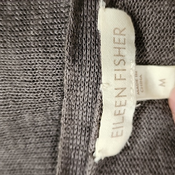 Eileen Fisher 100% Linen Button Front Patch Pocket 3/4 Sleeve Cardigan s… - Picture 4 of 7